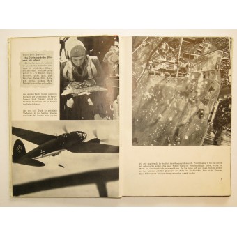 Piloto en el combate - álbum de corresponsales de guerra Luftwaffe foto. Flieger im Kampf. Espenlaub militaria